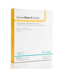 Dermaview Ii Island Transparent Film Wound Dressing, 2" X 2.75"