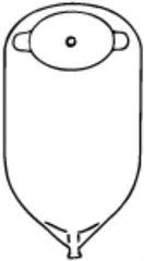Nu-flex Oval Urinary Pouch, Trim-to-fit (1-1/8" X 2"), Extra Deep Convexity, 24 Oz. (11"), Medium Oval Foam