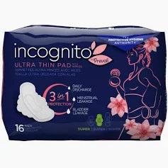 Incognito By Prevail, 3-in-1 Feminine Pad, Regular Ultra Thin Pad
