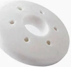 White ostomy barrier ring with ventilation holes for medical supply use