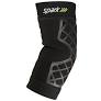 Black compression knee brace with supportive grid design for joint support
