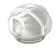 Clear plastic medical device part on white background, essential medical supply