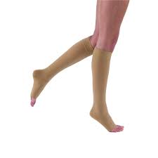 Soft Knee High Open Toe 30-40, Size 5, Reg,bge