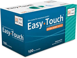 Easy Touch Insulin Pen Needle 32g X 5/32" (100 Count)