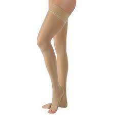 862waist Att Right, Essential Opaque Thigh, 20-30mmhg, Open Toe, Large, Long, Crispa