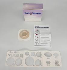 Safe N Simple Llc 5" X 5" 2- Piece Flat Wafer, Standard Wear, Tape Collar, White, 2-1/4" Flange Cut-to-fit