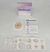 Safe N Simple Llc 5" X 5" 2- Piece Flat Wafer, Standard Wear, Tape Collar, White, 2-1/4" Flange Cut-to-fit