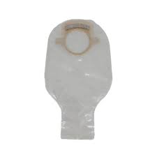 Safe N Simple 12" Drainable 2-piece Pouch, Transparent, With Filter, 70mm, 2-3/4" Flange, With Belt Tabs, And One Curved Tail Closure