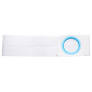 White medical incontinence pad with blue absorbent core, home healthcare supply