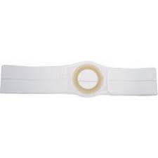 8" Left, White, Regular Elastic, Flat Panel Belt, Prolapse Flap, Extra Large, 2-5/8" Opening Placed 1" From Bottom