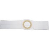8" Left, White, Regular Elastic, Flat Panel Belt, Prolapse Flap, Extra Large, 2-5/8" Opening Placed 1" From Bottom