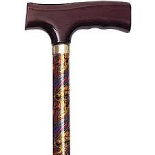 Folding Travel Cane With Fritz Handle, Paisley, 33" - 37"