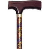Folding Travel Cane With Fritz Handle, Paisley, 33" - 37"