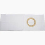 white ostomy belt with circular opening for medical use
