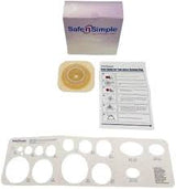 Safe N Simple 4" X 4" 2-piece Wafer, Standard Wear, Solid Hydrocolloid, 45mm, 1-3/4" Flange Cut-to-fit