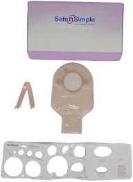 Safe N Simple Llc 9" Drainable 2-piece Pouch, Beige, 57mm, 2-1/4" Flange, With Belt Tabs, And One Curved Tail Closure