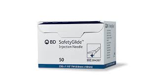Safety Glide Needle, 23 X 1-1/2", Rb Tw