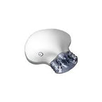 Compact white and silver electronic medical device with ergonomic design on white background