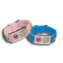 Children's Medical Alert Bracelet For Peanut Allergies.