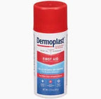 Dermoplast first aid pain relieving spray with red cap for wound care and skin relief