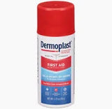 Dermoplast first aid pain relieving spray with red cap for wound care and skin relief
