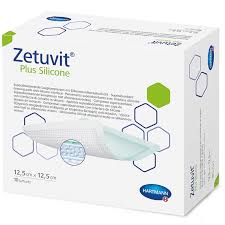 Zetuvit Plus Silicone Non Border Superabsorbent Dressing, 4" X 8"