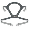 Grey CPAP headgear replacement strap for sleep apnea mask on white background