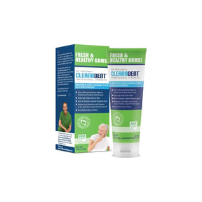 Cleansing paste for dentures and gums, Dr. Berland's Cleanadent, tube and box, ADA accepted
