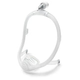 Clear nasal CPAP mask frame without headgear, designed for sleep apnea therapy