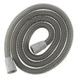 Flexible grey CPAP hose tubing with white connectors for respiratory medical equipment