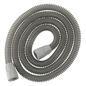 Flexible grey CPAP hose tubing with white connectors for respiratory medical equipment