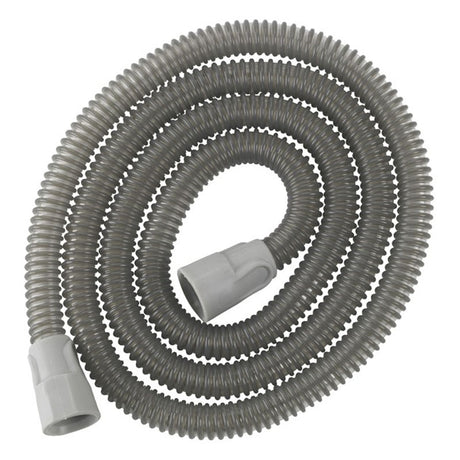 Flexible grey CPAP hose tubing with white connectors for respiratory medical equipment
