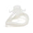 Clear silicone CPAP mask cushion for respiratory therapy, medical supply on white background