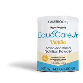 EquaCare Jr Vanilla hypoallergenic amino acid-based nutrition powder can for allergies and GI disorders