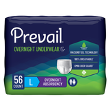 Prevail Overnight Incontinence Underwear for Men & Women, Large