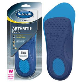 Dr. Scholl's orthotics for arthritis pain, women's size 6-10, blue insoles for foot support