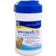 Sani-Hands ALC antibacterial hand wipes container with blue lid for sanitizing