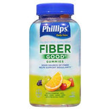 Phillips Fiber Good Gummies bottle with blue cap, fruit flavored dietary supplement
