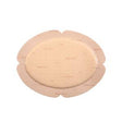 Hydrocolloid wound care bandage patch with adhesive border on white background