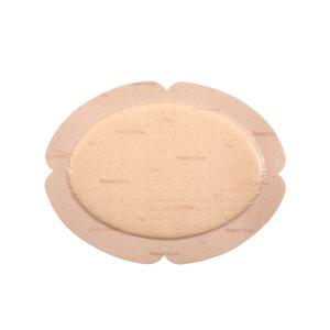 Hydrocolloid wound care bandage patch with adhesive border on white background