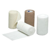 Assorted medical bandage and gauze rolls for wound care and first aid