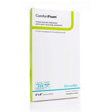 ComfortFoam foam wound dressing with soft silicone adhesive in retail box, 4 x 8 inch