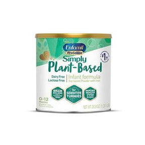 Enfamil ProSobee Simply Plant-Based infant formula can, dairy free, for sensitive tummies