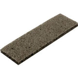 Rectangular gray abrasive cleaning pad for medical equipment maintenance