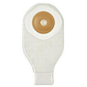Transparent medical ostomy pouch with adhesive barrier for home healthcare needs