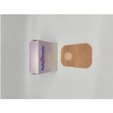 Medical adhesive barrier patch and Saf n Simple box on white background