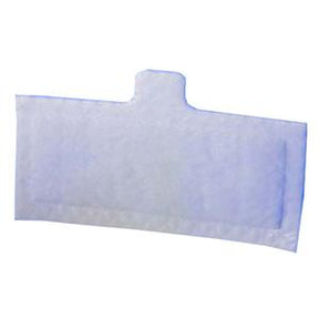 White disposable absorbent pad for medical use on plain background