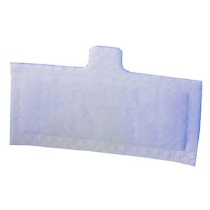 White disposable absorbent pad for medical use on plain background