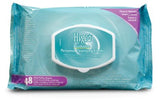 Pack of Hygea flushable personal cleansing cloths, 48 count, blue packaging.