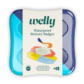 Welly waterproof assorted bandages in colorful tin container, 39 count, home medical supplies